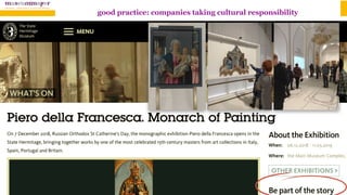 good practice: companies taking cultural responsibility
 