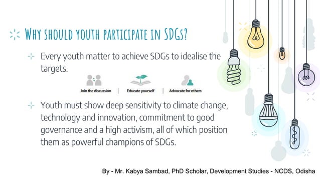 Role of Youth and Sustainable Development Goals (SDGs) | PPTX ...