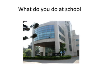 What do you do at school
 