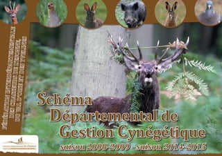 Schéma Départemental de Gestion Cynégétique
                        tementale	

         de la FICEVY - 2009/2015
                          lineS
  Du	Val	D’oiS rS	De	l’eSonne,
              e	et	DeS	YVe
           	interDépar
   DeS	ChaSSeu




                                                 Schéma
FéDération




                                                 	 	Départemental	de		 	 							
                                                 	 	 	Gestion	Cynégétique
                                                     saison 2008-2009 - saison 2014-2015
 