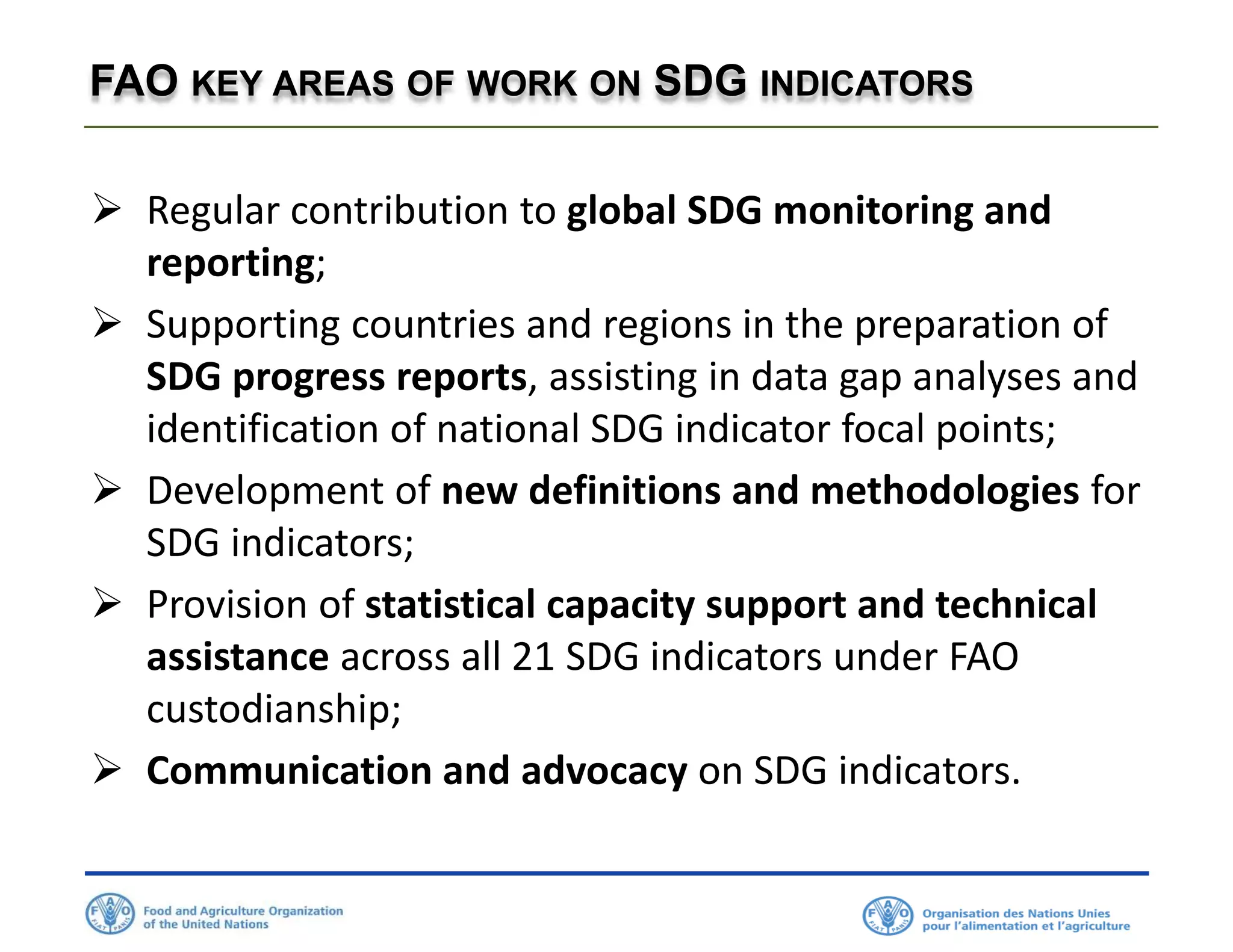 SDG Indicators and FAO Role_ ENGLISH | PPTX