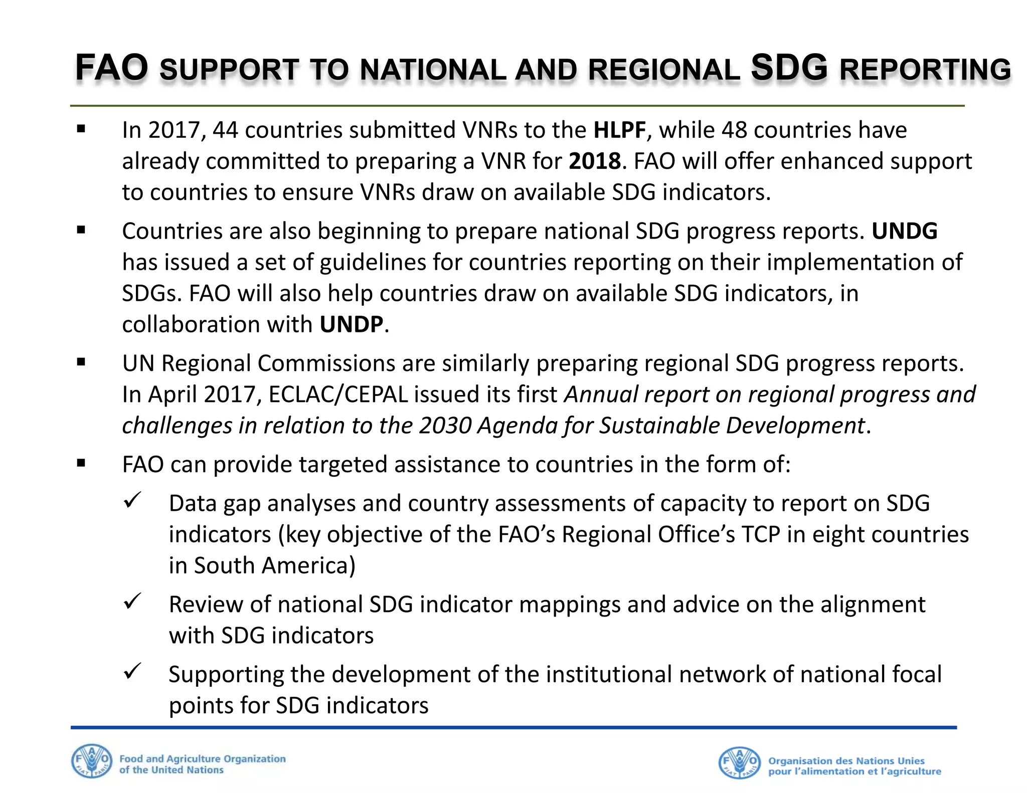 SDG Indicators and FAO Role_ ENGLISH | PPTX