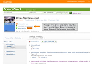 TITLE OF PRESENTATION
| 40
40|
Vous pouvez créer une alerte pour les
nouveaux articles d’une revue sur la
page d’acceuil de la revue souhaitée
 
