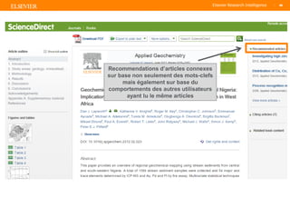 TITLE OF PRESENTATION
| 48
48| 48
Recommendations d’articles connexes
sur base non seulement des mots-clefs
mais également sur base du
comportements des autres utilisateurs
ayant lu le même articles
 