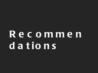 Recommendations  
