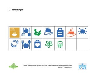 Green	Map	Icons	matched	with	the	UN	Sustainable	Development	Goals		
version	1	– March	2017
2			Zero	Hunger
 