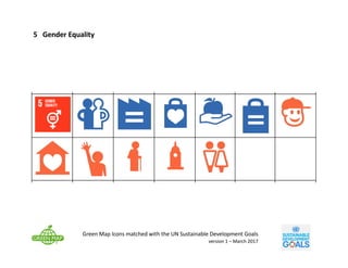 Green	Map	Icons	matched	with	the	UN	Sustainable	Development	Goals		
version	1	– March	2017
5			Gender	Equality
 