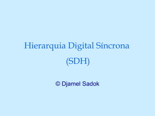 Hierarquia Digital Síncrona
(SDH)
© Djamel Sadok
 