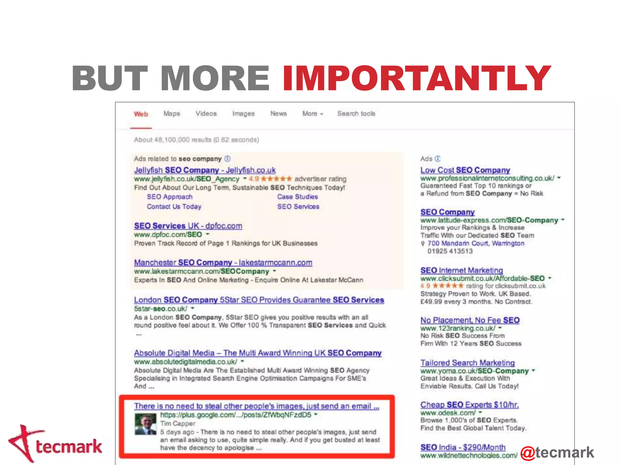 BUT MORE IMPORTANTLY 
@tecmark 
 