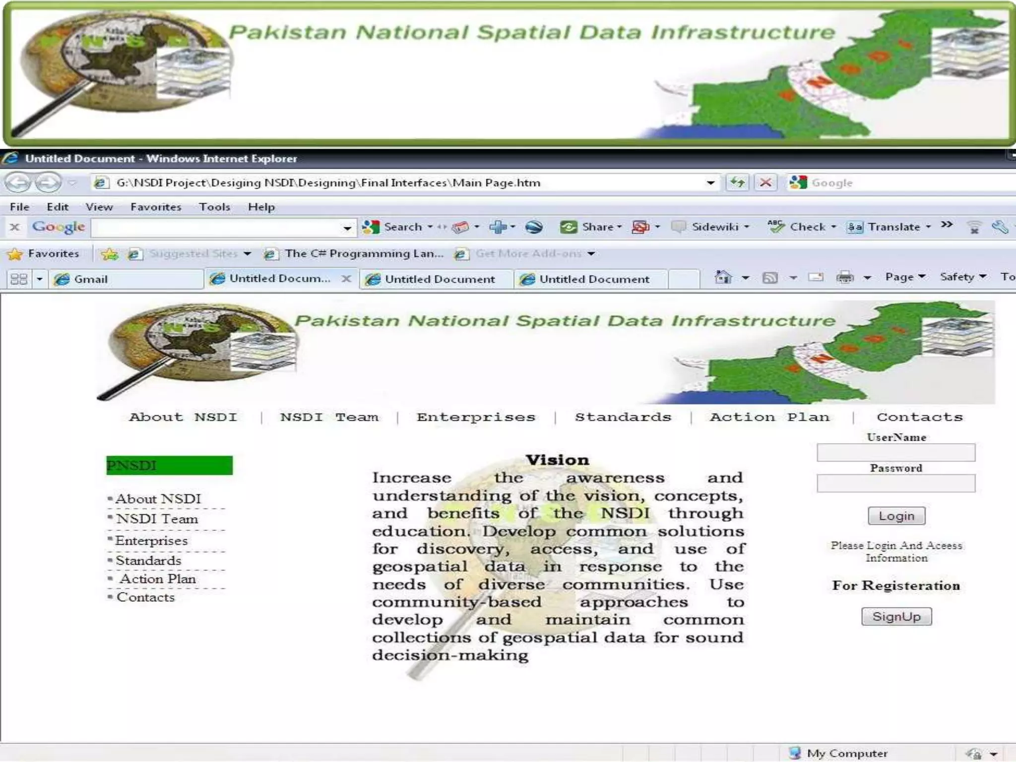 Main Interface of System
 