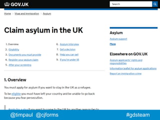 #gdsteam@timpaul @cjforms
 