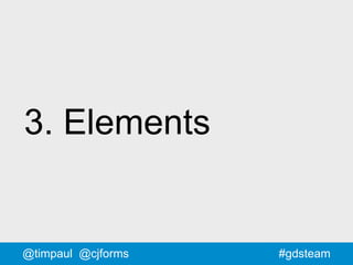 #gdsteam@timpaul @cjforms
3. Elements
 