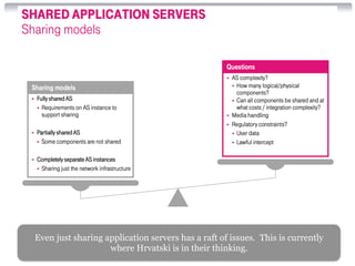 Even just sharing application servers has a raft of issues. This is currently 
where Hrvatski is in their thinking. 
 