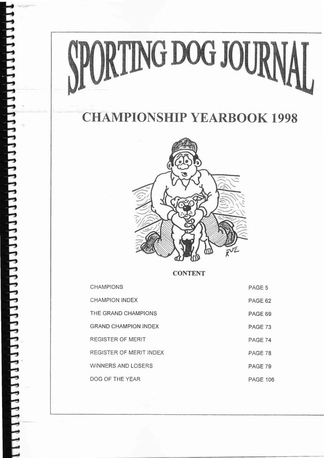 Sporting Dog Journal Yearbook 1998