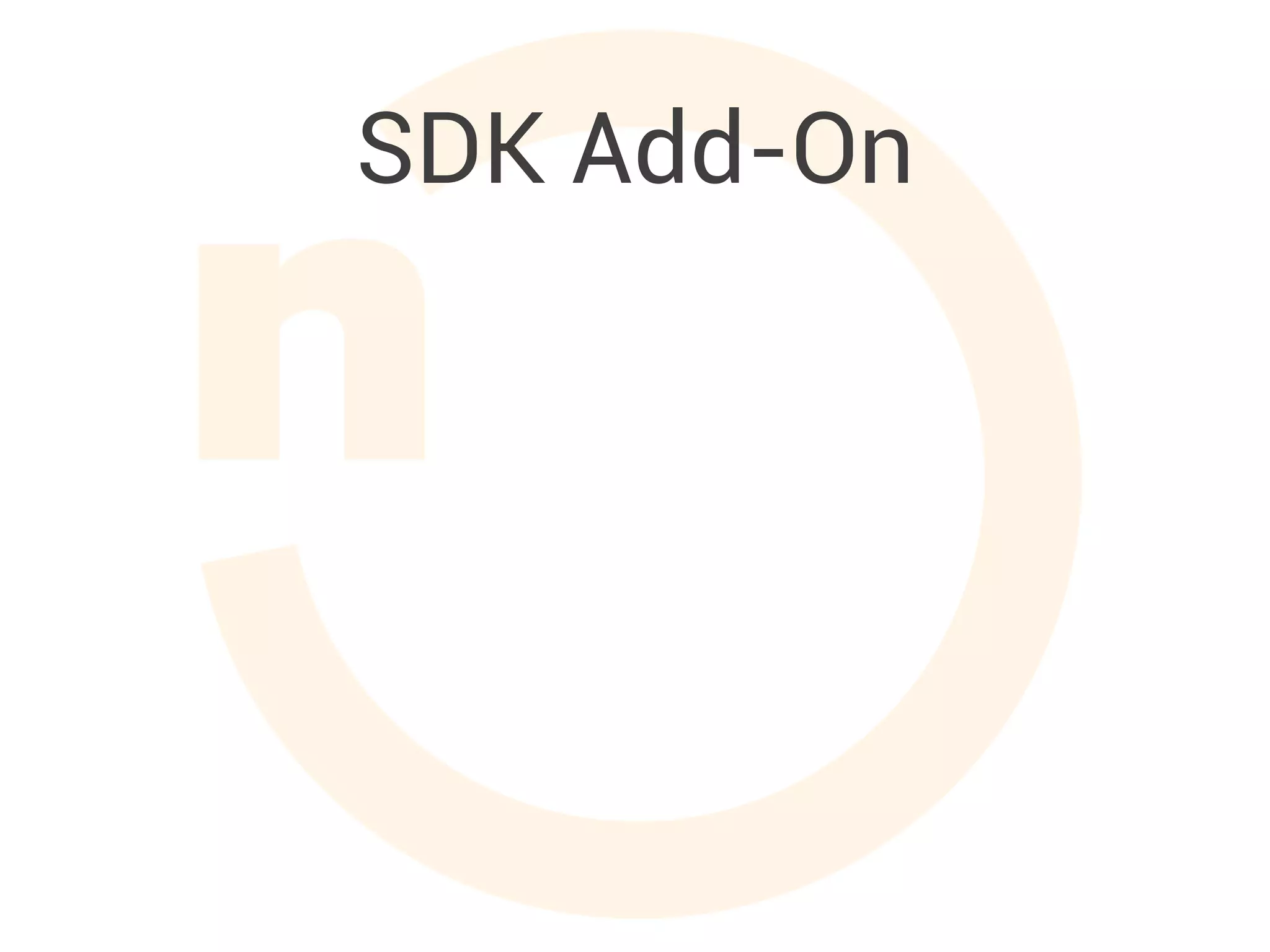 SDK Add-On
 