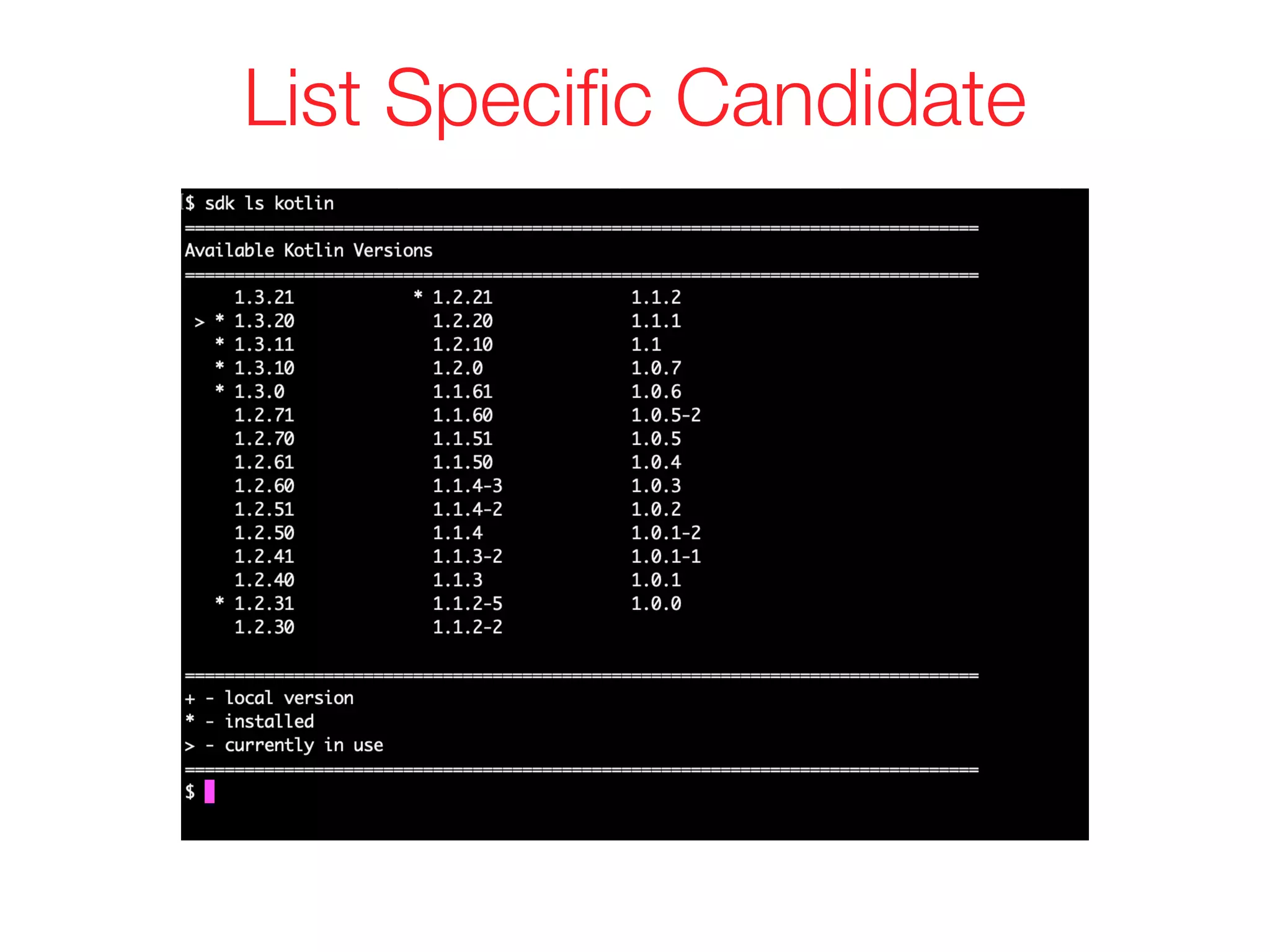 List Speciﬁc Candidate
 