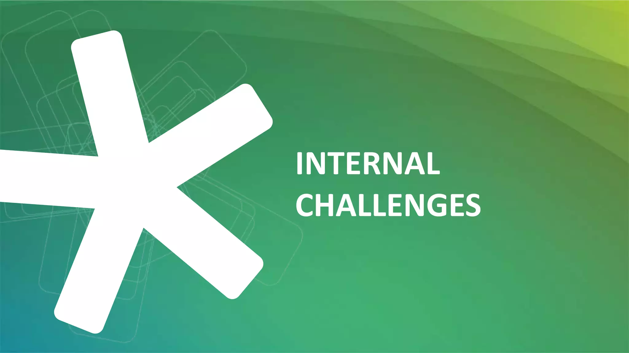 INTERNAL
CHALLENGES
 