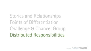 © Florian Vollmer 2015
Stories and Relationships
Points of Differentiation
Challenge & Chance: Group
Distributed Responsibilities
 