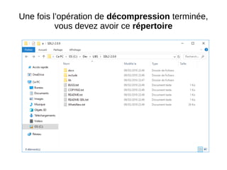 Une fois l’opération de décompression terminée,
vous devez avoir ce répertoire
 