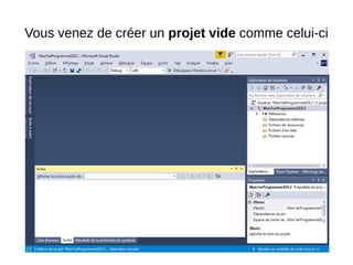 Vous venez de créer un projet vide comme celui-ci
 