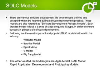 Sdc Model SDLC - Software Development Life Cycle | PPT