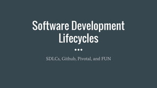 Software Development Lifecycles Ppt Software Development Lifecycles Ppt