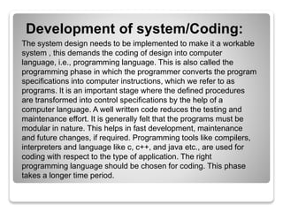SYSTEM DEVELOPMENT LIFE CYCLE | PPTX