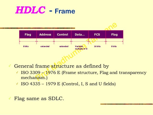 Data Link Synchronous Protocols - SDLC, HDLC