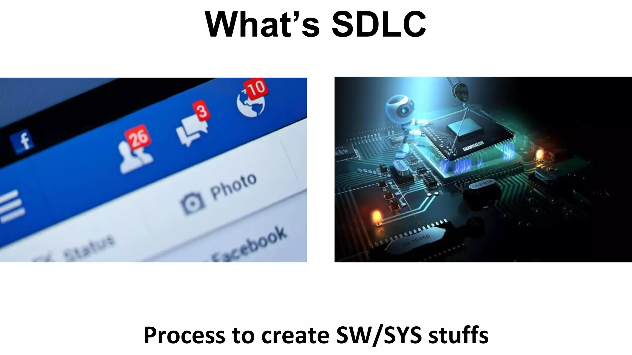 What’s SDLC
Process to create SW/SYS stuffs
 