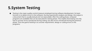 System development lifecycle in grade 12 | PPTX