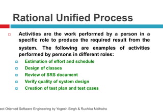 Software Engineering Rational Roles Examples Software development life cycle model in OOSE | PPT