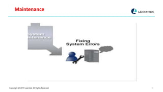 Copyright @ 2019 Learntek. All Rights Reserved. 25
Maintenance
 