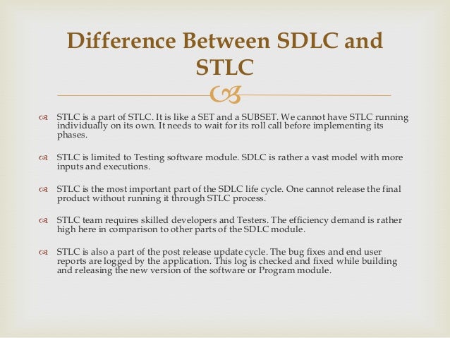 sdlc vs stlc stlc