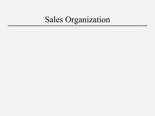 Sales Organization
 