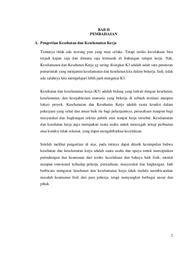 Keselamatan Dan Kesehatan Kerja