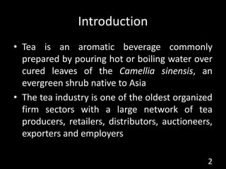 Sales and Distribution of tea | PPTX