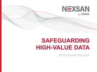 ©2015 IMATION CORP.
SAFEGUARDING
HIGH-VALUE DATA
Survey Results May 2015
 