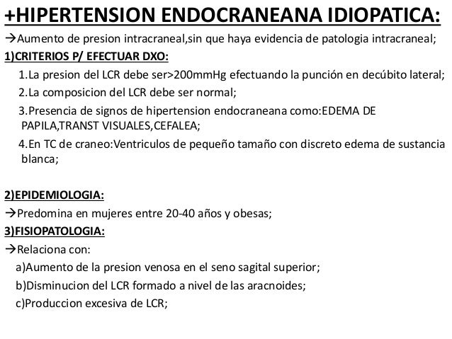 A Endocraneana Hipertensión A Endocraneana Hipertensión