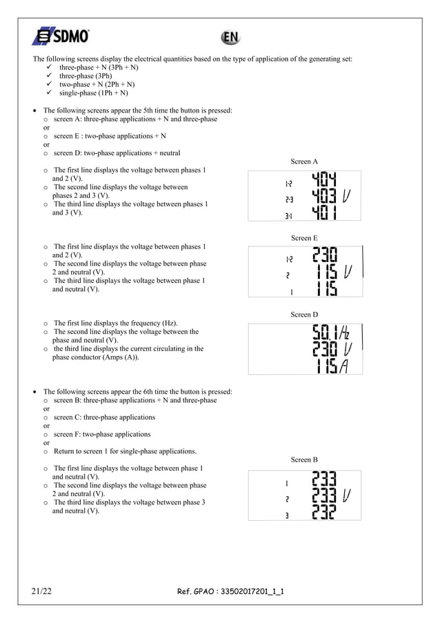 Sdmo micsnexyscontrol panelmanual PDF