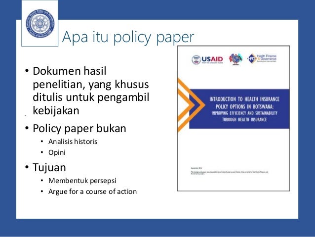 Modul 5.2 Kategori Bentuk Saran Kebijakan