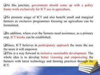ICTs for Sustainable Agricultural Development: A Case Study of Hassan ...