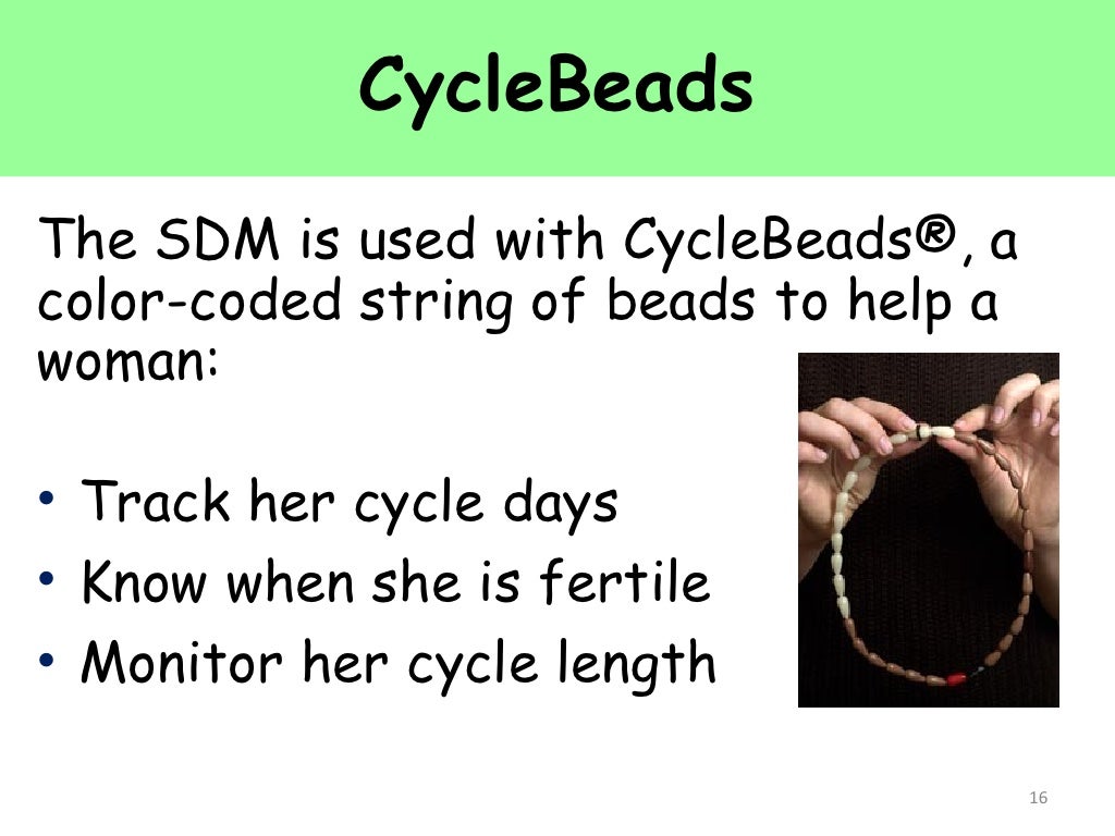 CycleBeads The SDM is used