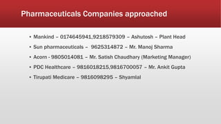Sales and distribution of pharmaceutical industry | PPTX