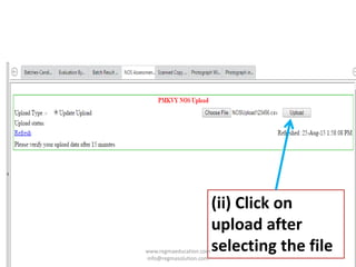 (ii) Click on
upload after
selecting the filewww.regmaeducation.com
info@regmasolution.com
 