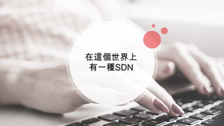 在這個世界上
有一種SDN
 