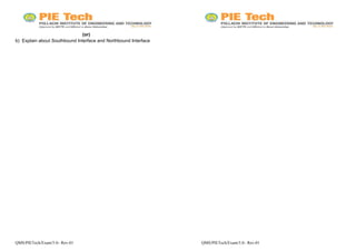 (or)
b) Explain about Southbound Interface and Northbound Interface
QMS/PIETech/Exam/5.0– Rev-01 QMS/PIETech/Exam/5.0– Rev-01
 