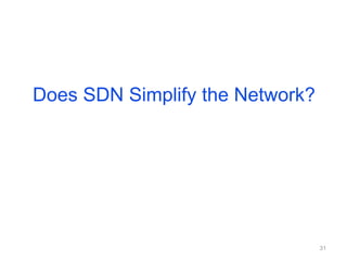 Does SDN Simplify the Network?
31
 