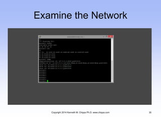 Examine the Network
Copyright 2014 Kenneth M. Chipps Ph.D. www.chipps.com 35
 