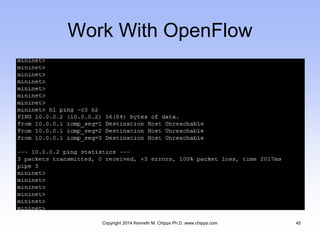 Work With OpenFlow
Copyright 2014 Kenneth M. Chipps Ph.D. www.chipps.com 45
 