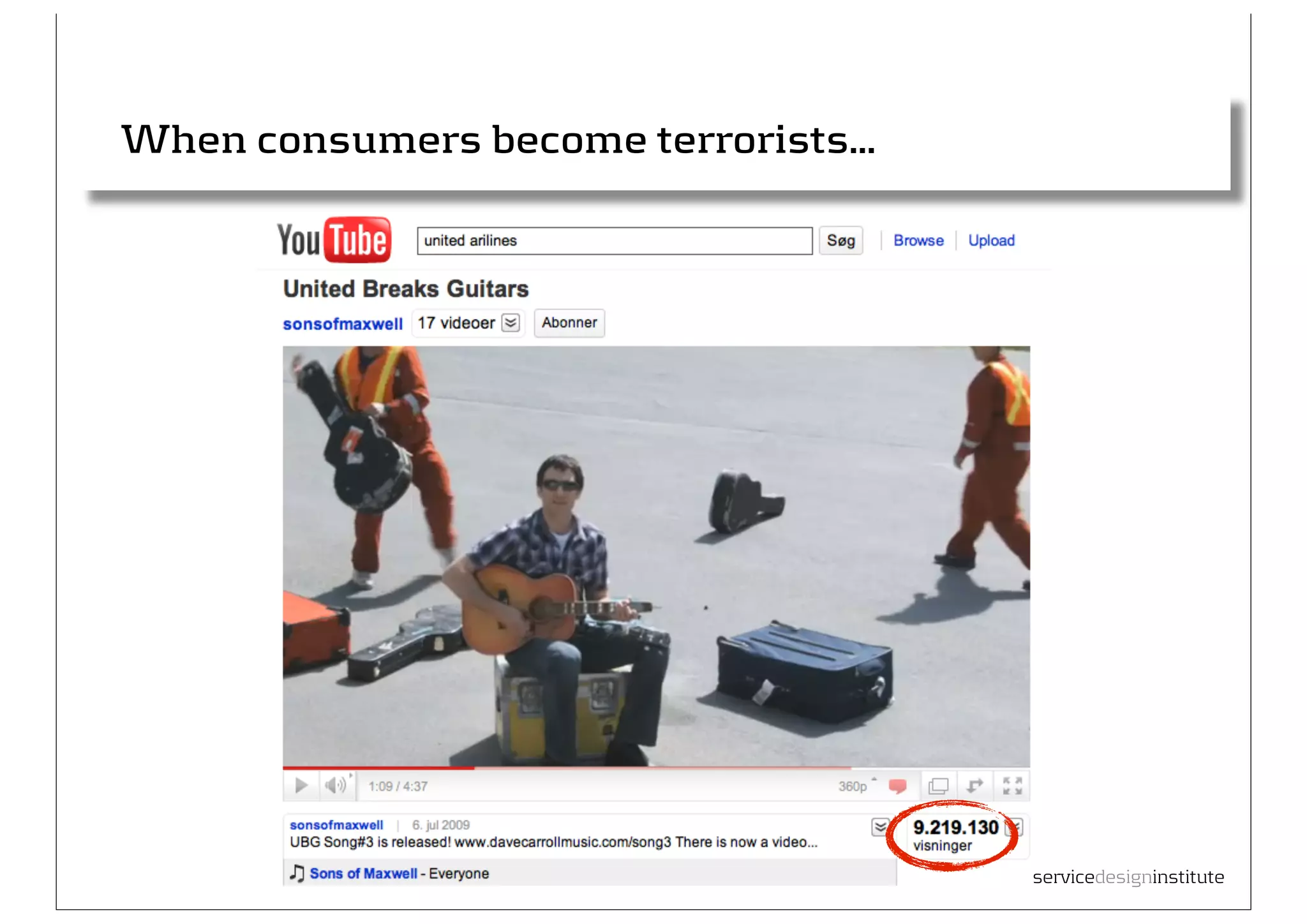 When consumers become terrorists...




                                      servicedesigninstitute
 